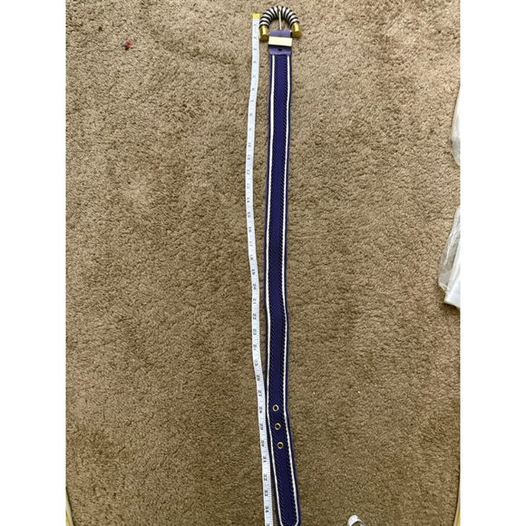 Women's Vintage Unbranded Purple and White Belt, One Size - Picture 5 of 6